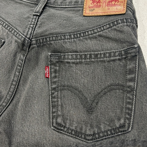Levi’s 501 Button Fly Cutoff Grey Short Shorts Women size 25 - Picture 13 of 15